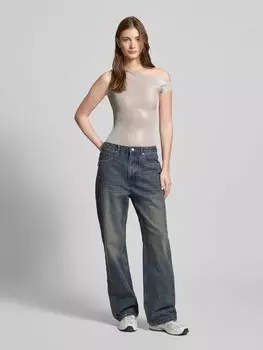 Майка с бретелями на одно плечо WEEKDAY, светло-серый