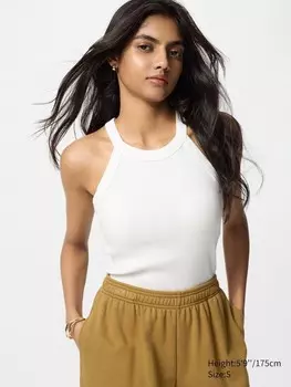 Майка с чашечками Uniqlo, цвет 00 белый