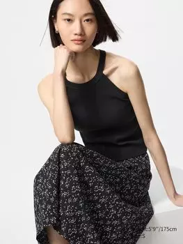 Майка с чашечками Uniqlo, цвет 09 черный