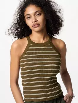 Майка с чашечками Uniqlo, цвет 33 хаки