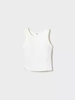 Майка с чашечками в рубчик Uniqlo, цвет 09 черный