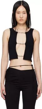 Майка с черной кристаллической решеткой Christopher Esber