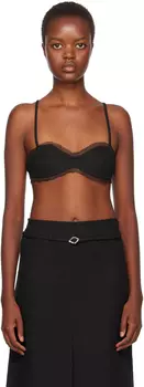 Майка с черным ремешком GANNI