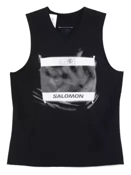 Майка с цифровым мотивом MM6 Maison Margiela X Salomon, черный
