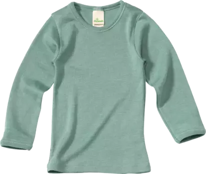 Майка с длинными рукавами из натуральной шерсти и шелка зеленого цвета размер. 110/116 10шт ALANA