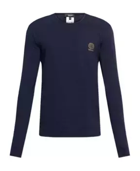 Майка с длинными рукавами Versace, синий