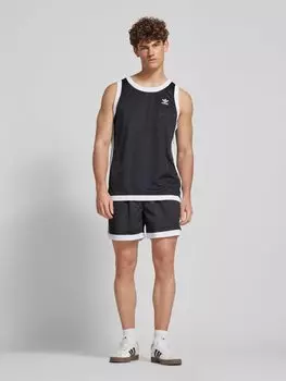 Майка с фактурным рисунком модель 'Mockeyelet' adidas Originals, черный