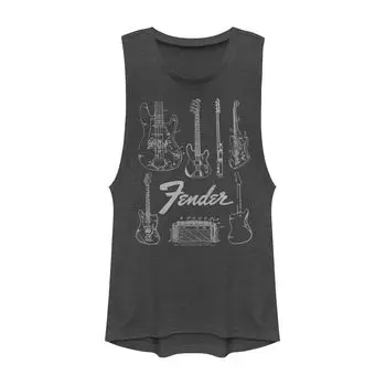 Майка с гитарами Fender и логотипом усилителя для юниоров Muscle Tank Top Licensed Character