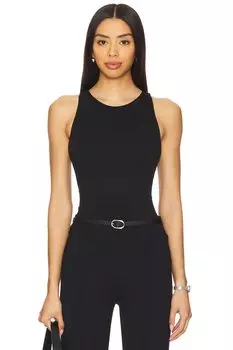 Майка с гладкой текстурой и спинкой гонщика Spanx, classic black