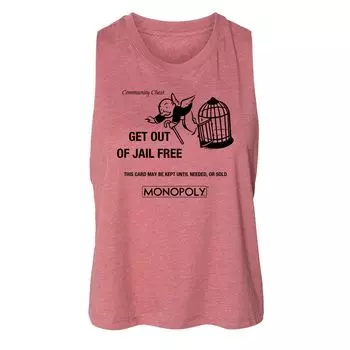 Майка с гоночной спиной для юниоров Monopoly Jail Free Licensed Character
