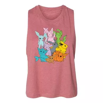 Майка с гоночной спиной Pokemon Eevolutions для юниоров Licensed Character, розовый