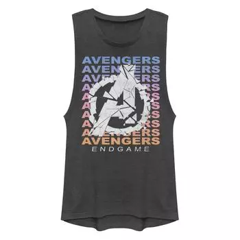 Майка с градиентом логотипа Marvel Avengers Endgame для юниоров, мускулистая майка Licensed Character