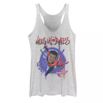 Майка с графическим изображением Marvel Spiderverse Miles Splat для юниоров Licensed Character