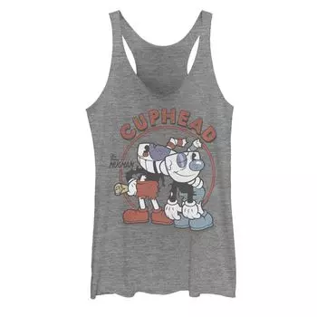Майка с графическим изображением «Rough & Ready» для юниоров Cuphead с участием Mugman Licensed Character