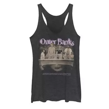 Майка с графическим логотипом и графическим логотипом Outer Banks для юниоров, групповая съемка, нанесенная аэрозольной краской Licensed Character