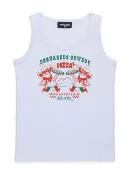 Майка с графическим принтом DSQUARED2 KIDS, белый