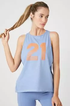 Майка с графическим рисунком Active 21 Forever 21, синий