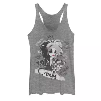 Майка с графическим рисунком «Arty Collage» Disney' Cruella Juniors Licensed Character
