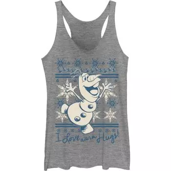 Майка с графическим рисунком Disney Frozen Olaf для юниоров I Love Warm Hugs Licensed Character