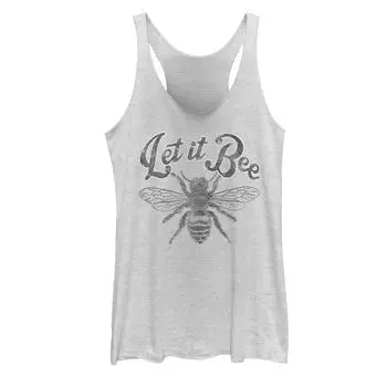 Майка с графическим рисунком Let It Bee для юниоров