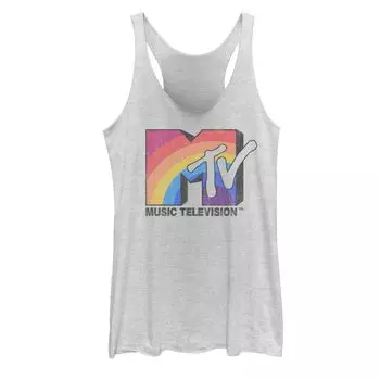 Майка с графическим рисунком Rainbow TV для юниоров с логотипом MTV Licensed Character