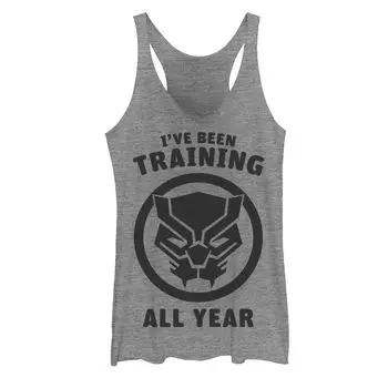 Майка с графикой для юниоров Marvel Avengers Black Panther Training, круглогодичная тренировка Marvel