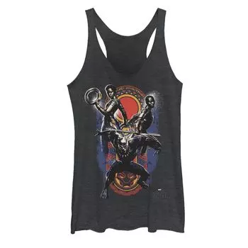 Майка с графикой для юниоров Marvel Black Panther Movie Warrior Trio Licensed Character