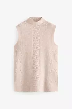 Майка с гребешком Next, бежевый