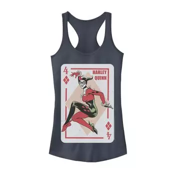 Майка с игральными картами и игральными картами DC Comics Harley Quinn для юниоров Licensed Character