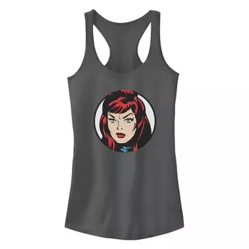 Майка с изображением большого лица Marvel Black Widow для юниоров Licensed Character