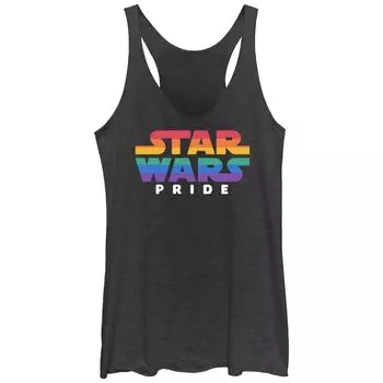 Майка с изображением гоночной спины Tri-Blend Racerback для юниоров Star Wars Pride Rainbow Logo Licensed Character