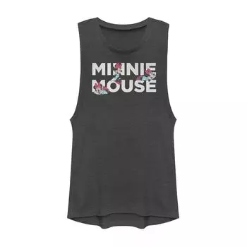 Майка с изображением Микки и Минни Маус Disney's с текстовыми портретами и мускулистым рисунком для юниоров Disney