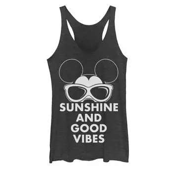 Майка с изображением Микки Мауса для юниоров Disney's Sunshine And Good Feelings Heather Licensed Character