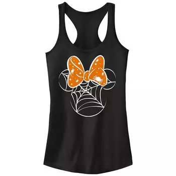 Майка с изображением Минни Маус для юниоров Disney's Spider Web Head Racerback, черный