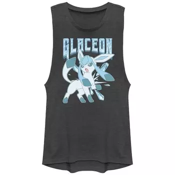 Майка с изображением покемонов Glaceon для юниоров Licensed Character, цвет Charcoal