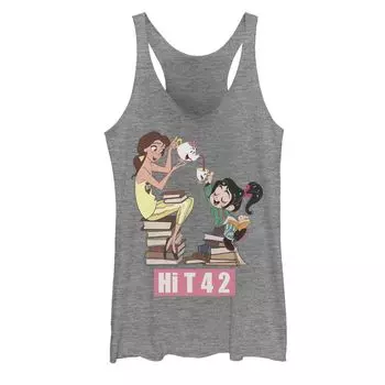 Майка с изображением Ralph Vanellope & Belle для юниоров Disney's Wreck It Licensed Character