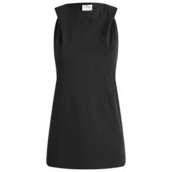 Майка с капюшоном Courrges, черный