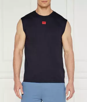 Майка с капюшоном Regular fit Hugo, синий