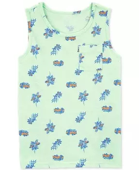 Майка с карманами и принтом пальм Little & Big Boys Carter'S, зеленый