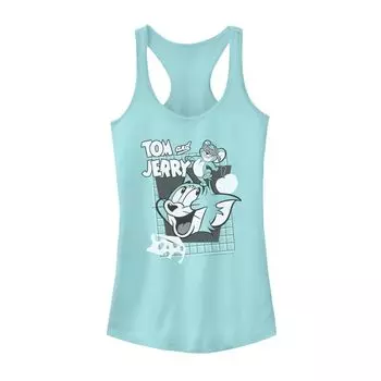 Майка с коллажем в стиле ретро Tom And Jerry для юниоров Licensed Character