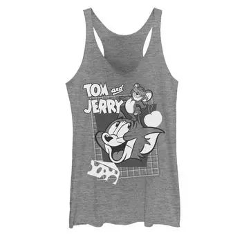 Майка с коллажем в стиле ретро Tom And Jerry для юниоров Licensed Character