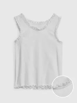 Майка с кружевом Gap, белый