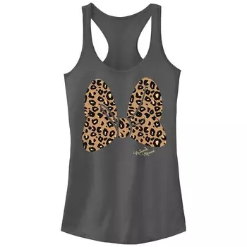 Майка с леопардовым принтом и бантом Disney Disney Minnie Mouse для юниоров Licensed Character, цвет Charcoal
