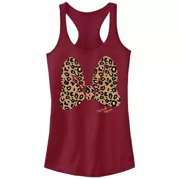Майка с леопардовым принтом и бантом Disney Disney Minnie Mouse для юниоров Licensed Character, цвет Scarlet