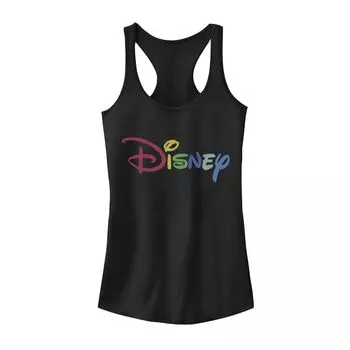 Майка с логотипом Disney Rainbow для юниоров Licensed Character, черный