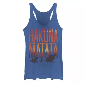 Майка с логотипом Disney's The Lion King Hakuna Matata Sunset Fill Trio для юниоров Licensed Character