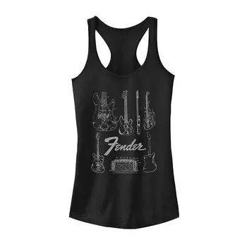 Майка с логотипом Fender для гитар и усилителя для юниоров Licensed Character, черный