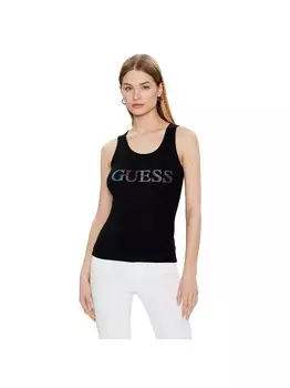 Майка с логотипом Guess, черный