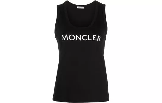 Майка с логотипом Moncler, черный