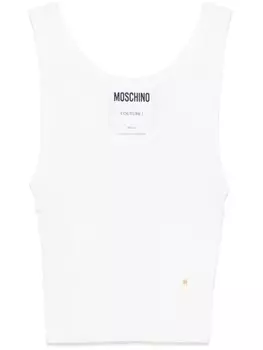 Майка с логотипом Moschino, белый
